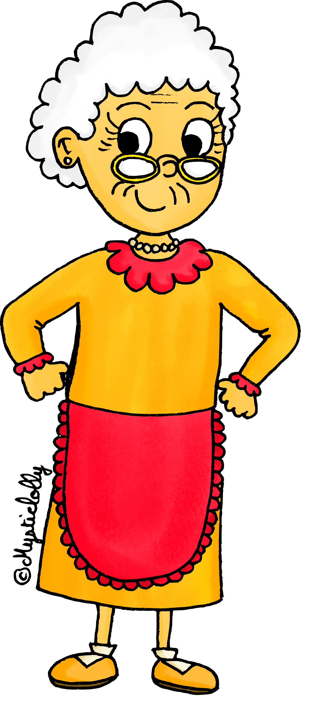 Grandma dessins la famille clipart logo