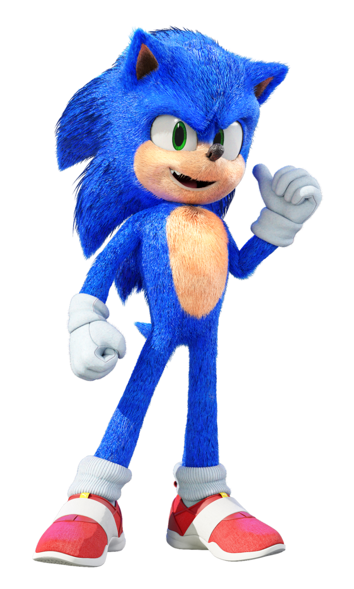 Sonic movie pose clipart transparent