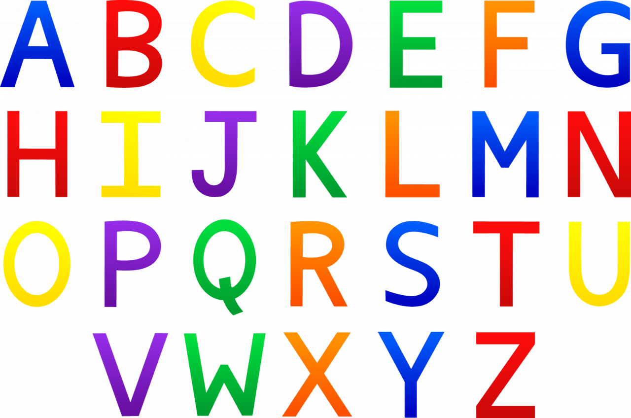 Alphabet cute clipart and coloring pages transparent