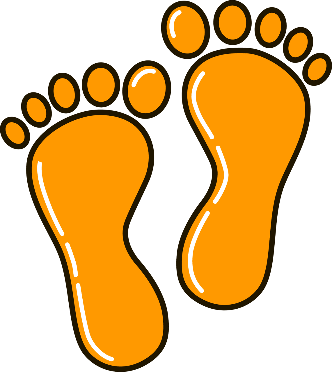 Footprint feet vector clipart images