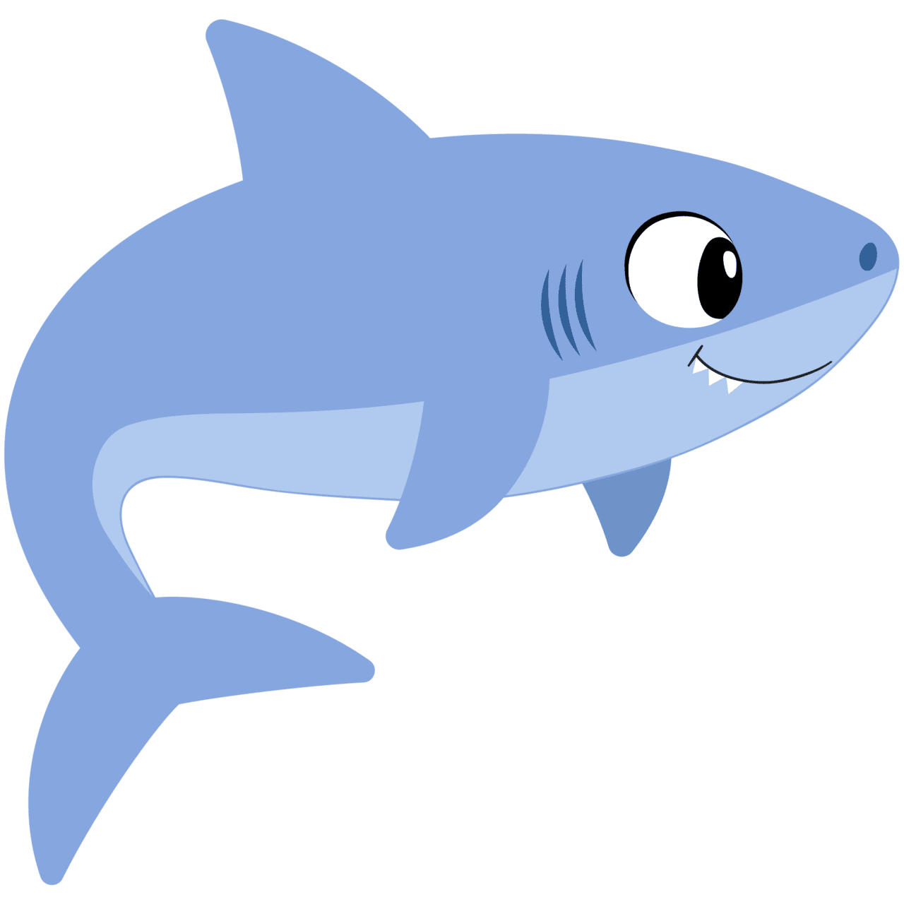 Baby shark pin page clipart image 5