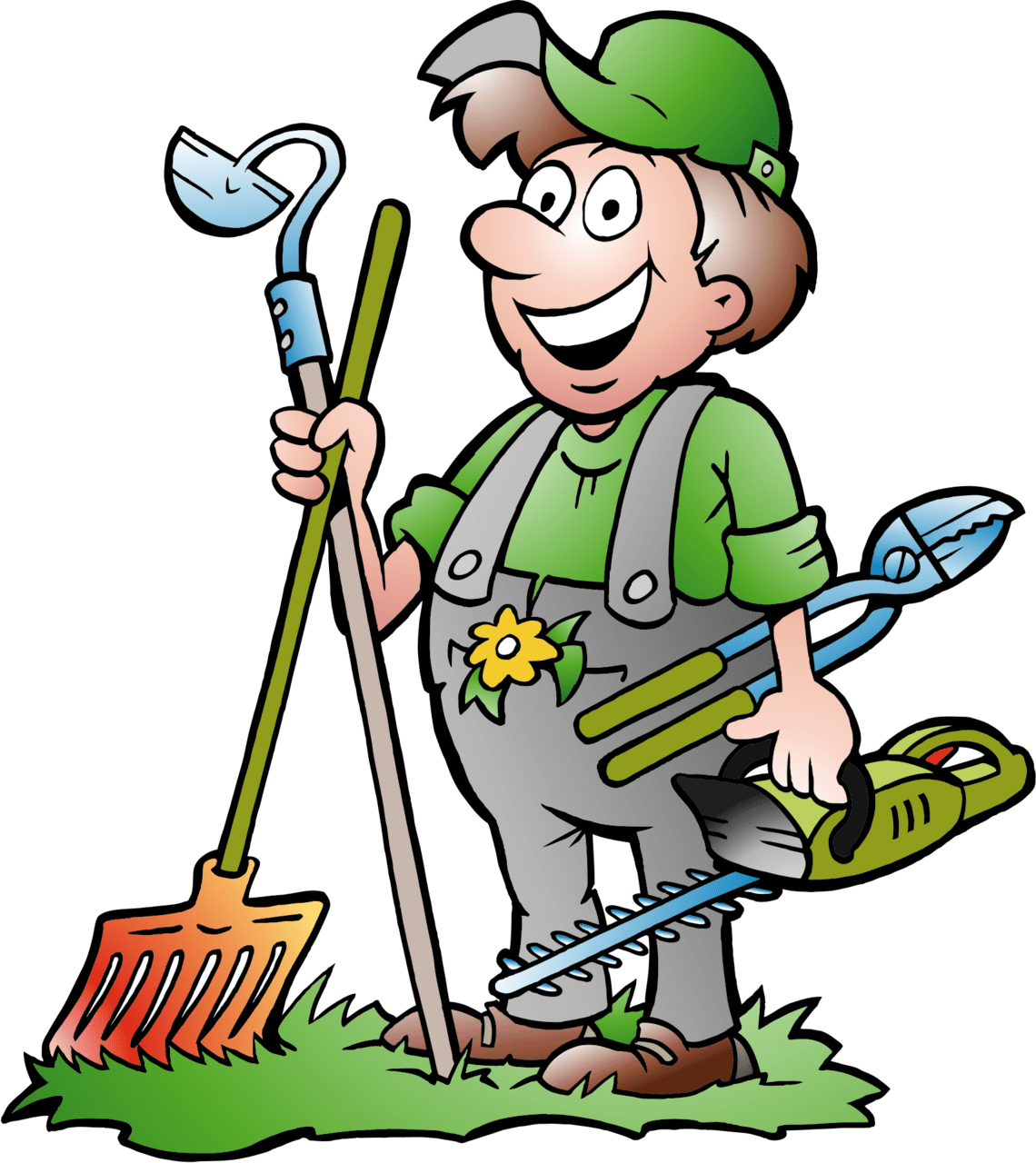 Clean up happy daze are here again almost perfect landscaping clipart logo