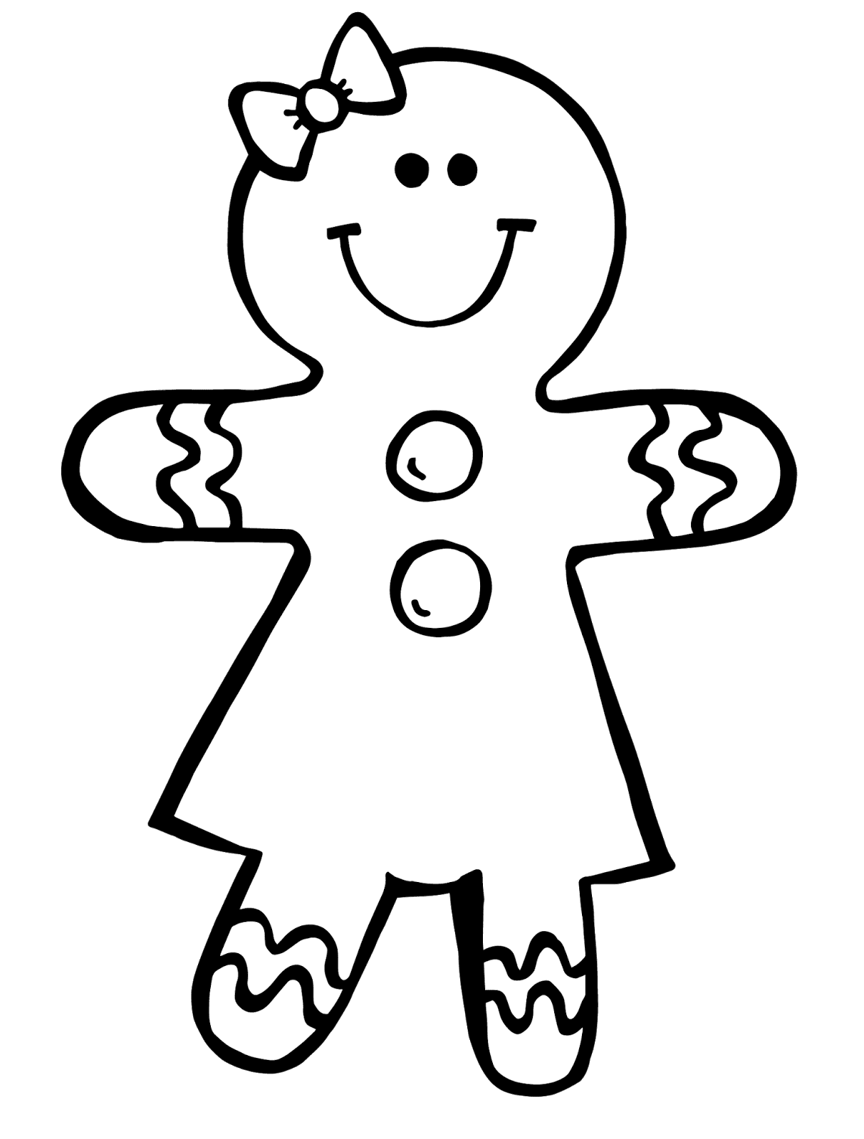 Black and white christmas gingerbread boy girl clipart giveaway clip art