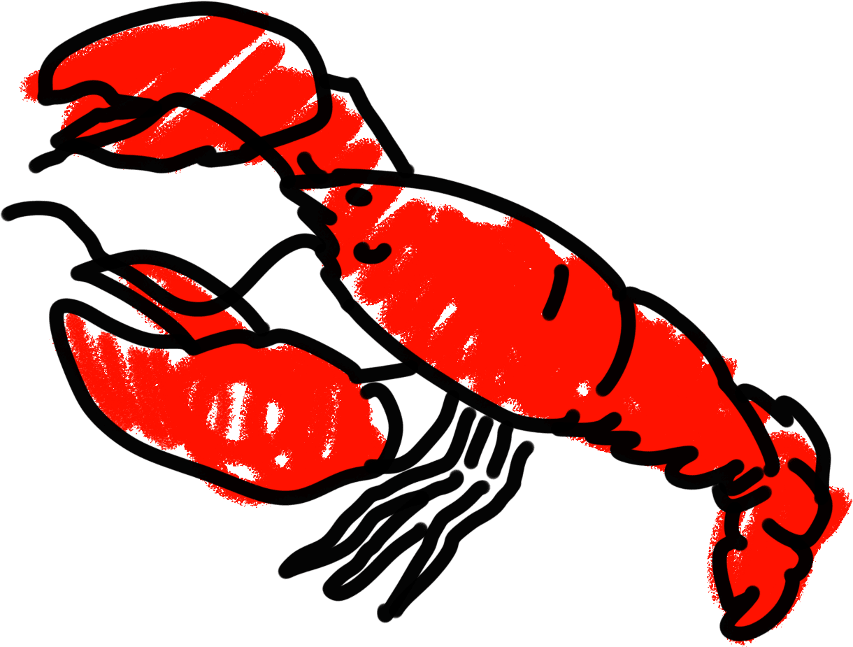 Crawfish ruined table clipart logo