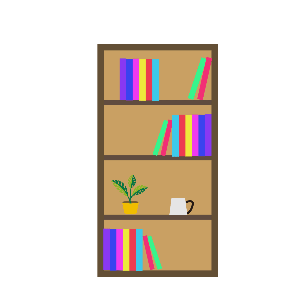 Bookshelf vector bookcase material book shelf wooden cabinet picture and clipart image for