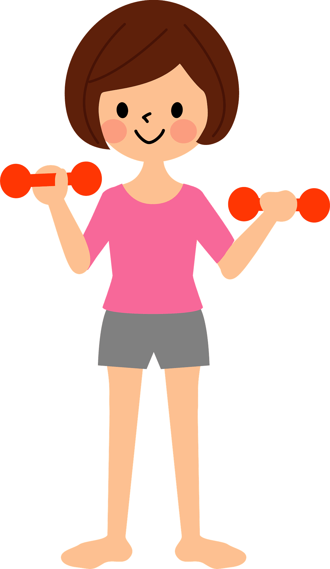 Woman is muscle training vector clipart images