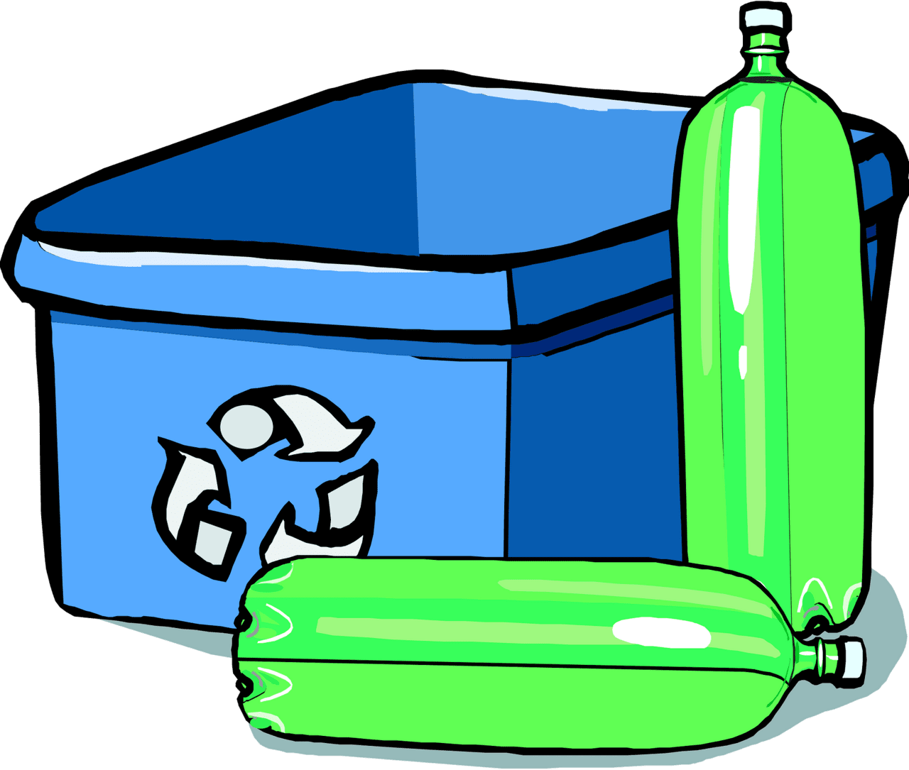 Home and household outdoor recycle trash bin clipart image