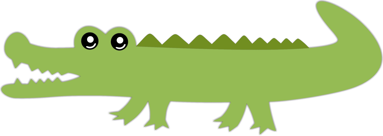 Safari alli gator clipart vector