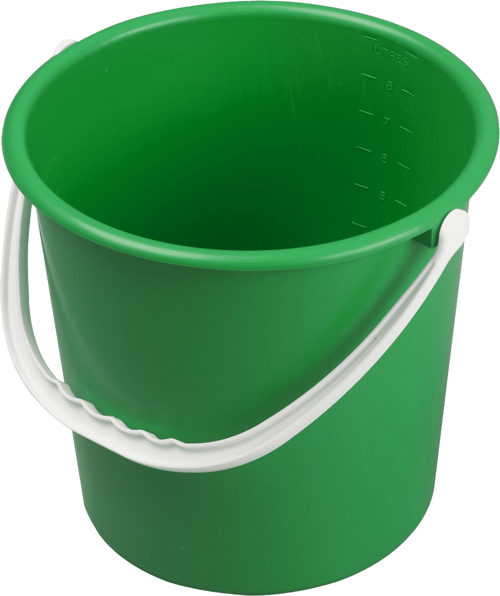 Green plastic bucket clipart free