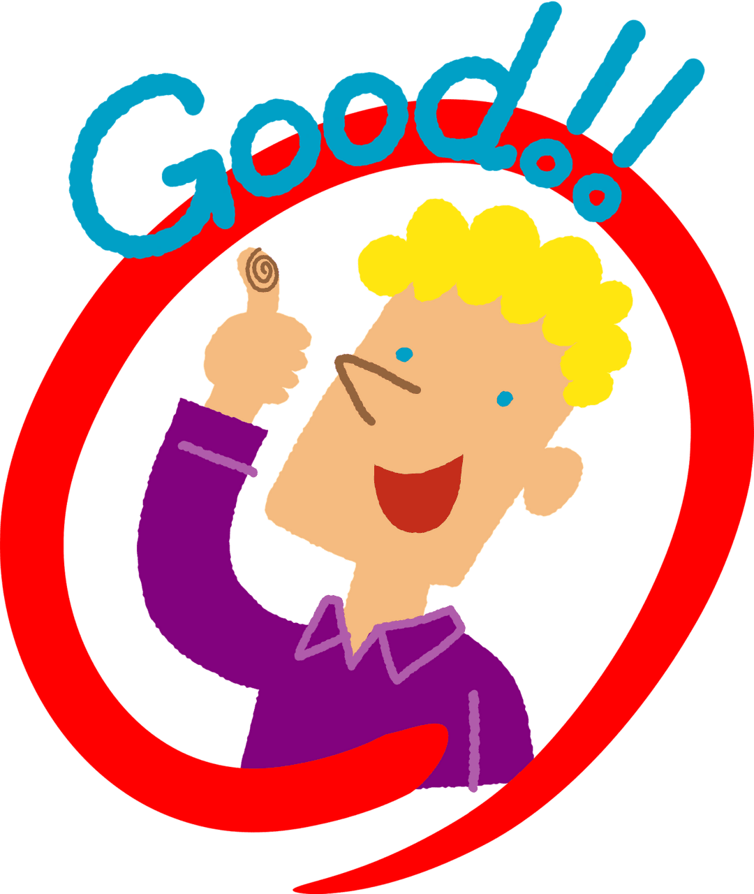 Great job man is giving thumbs up vector clipart images