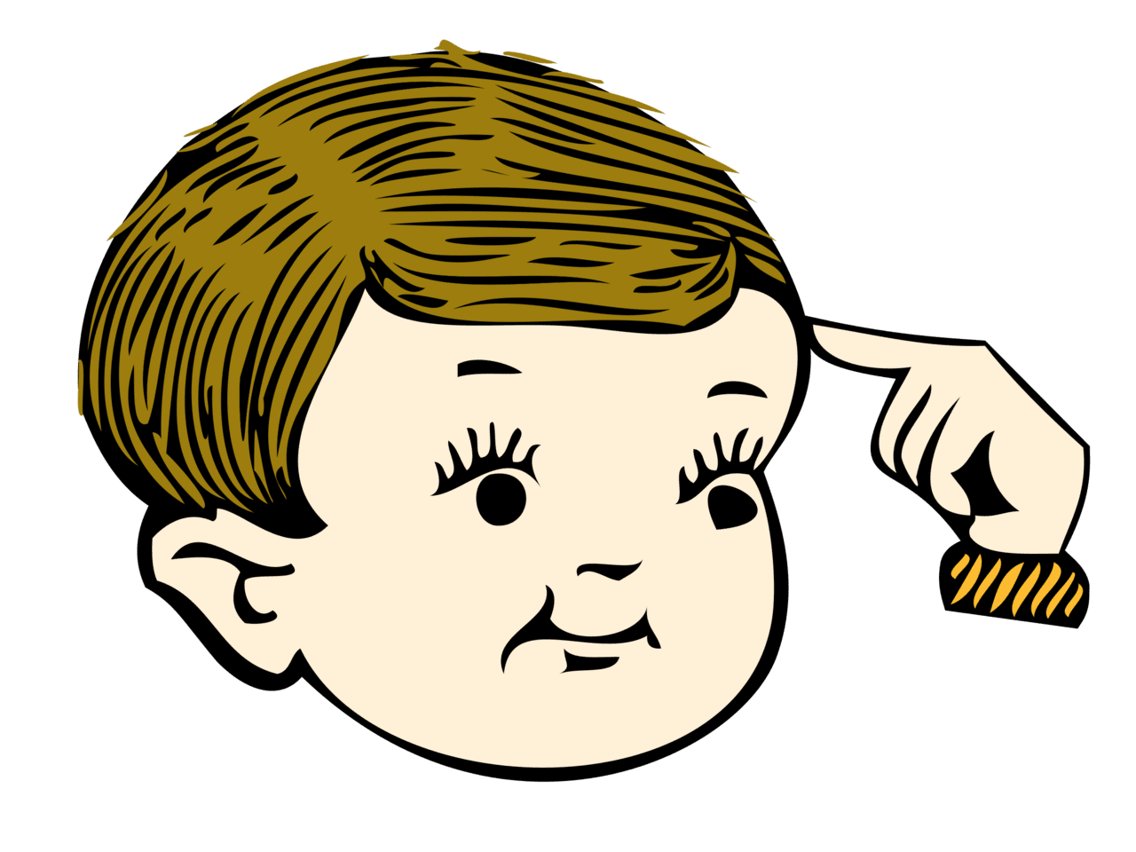 Face pointing your head clipart clip art