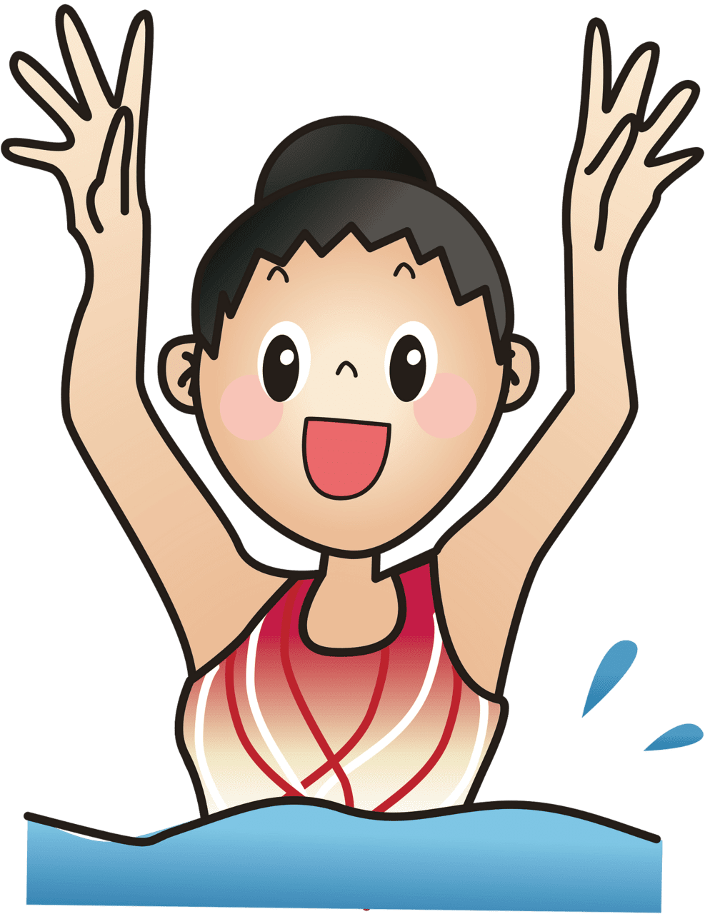 Synchronised swim ming vector clipart images 2