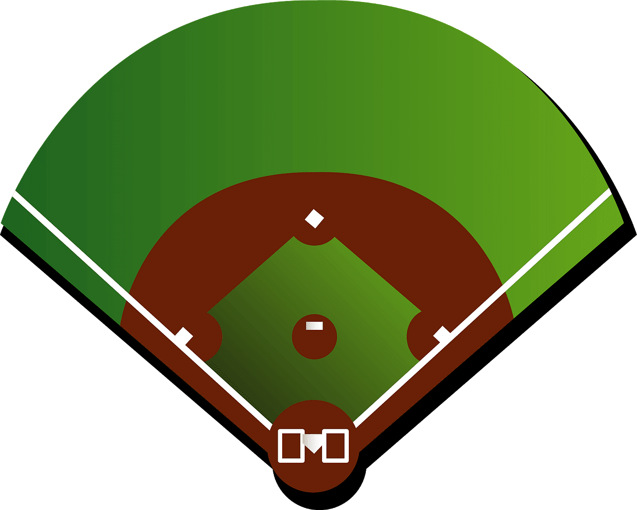 Baseball diamond park vector clipart images