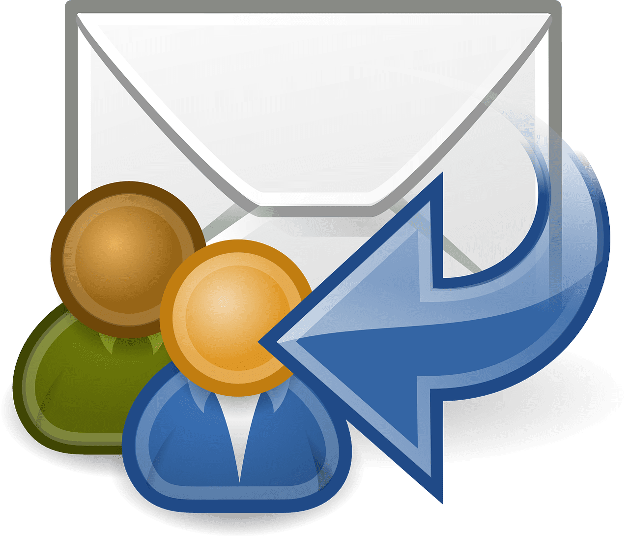 Reply all mail email vector graphic clipart