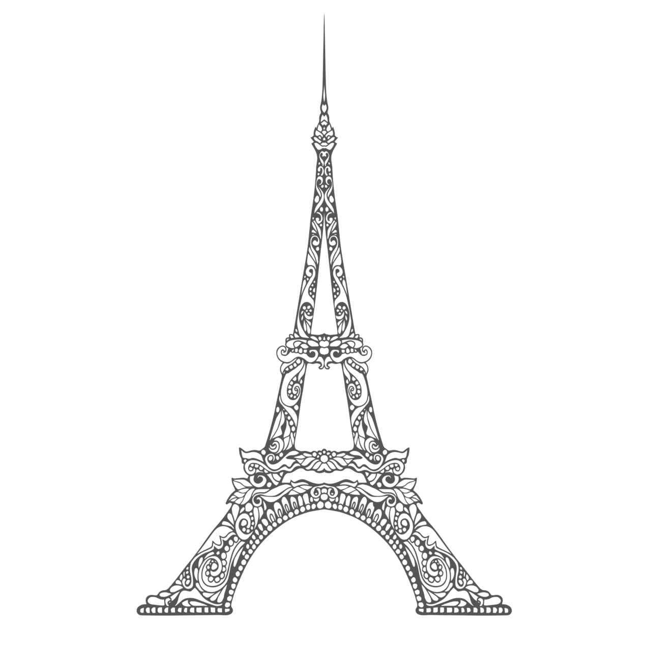 Eiffel tower pin page clipart background 2