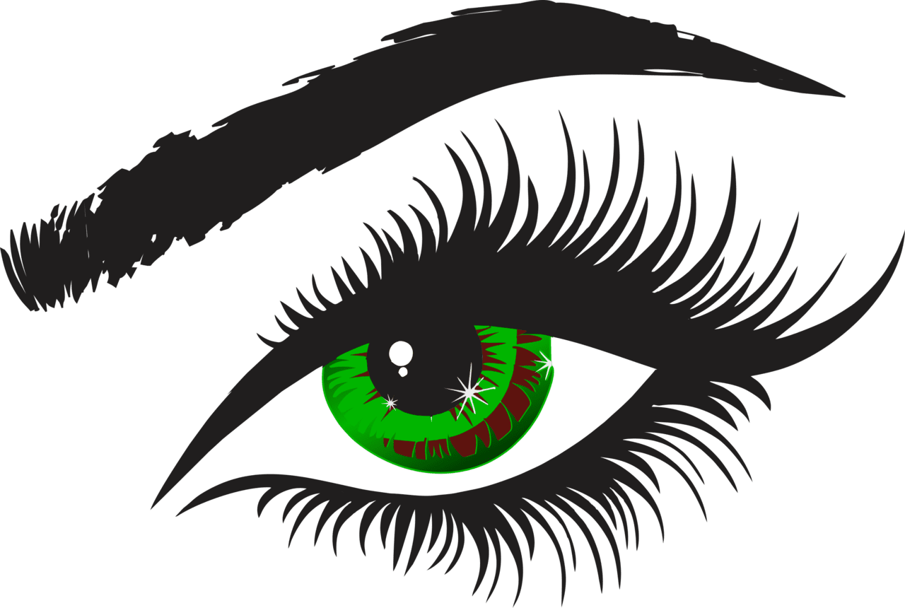 Eyelash eye with lashes clipart image