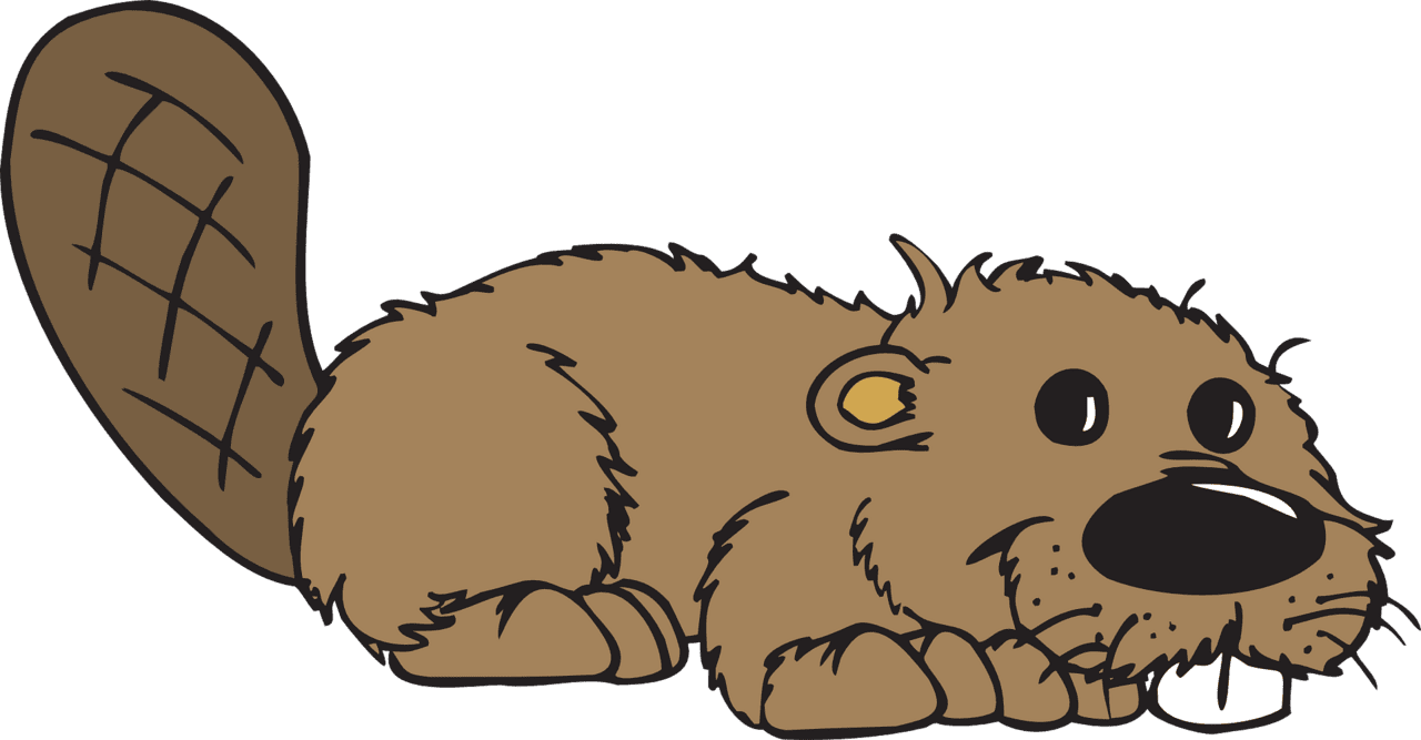 Cute beaver vector clipart images