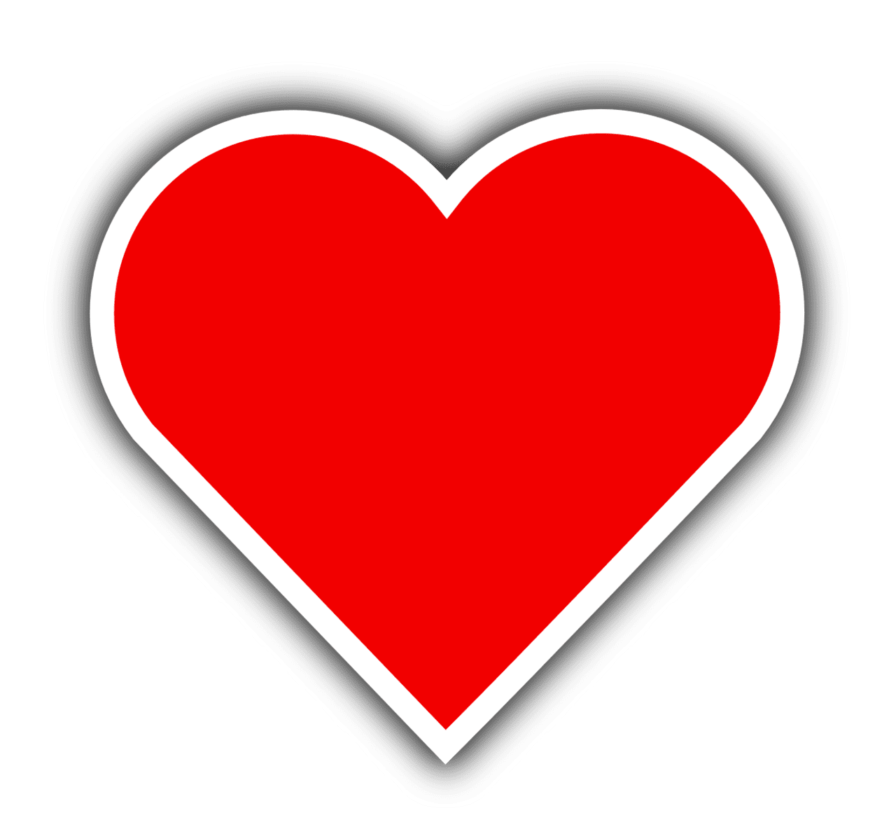 Black white heart red clipart transparent