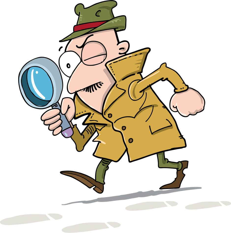 Detective pin page clipart image