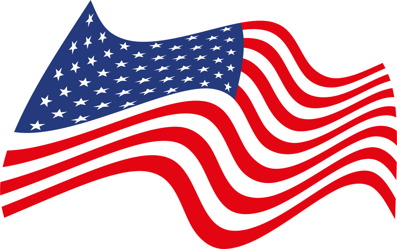 United states flag usa wavy vector clipart images