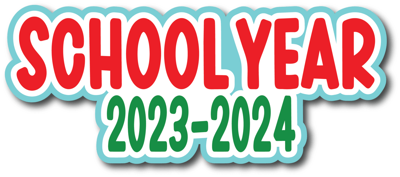 Class of 2023 school year scrapbook page le sticker clipart free