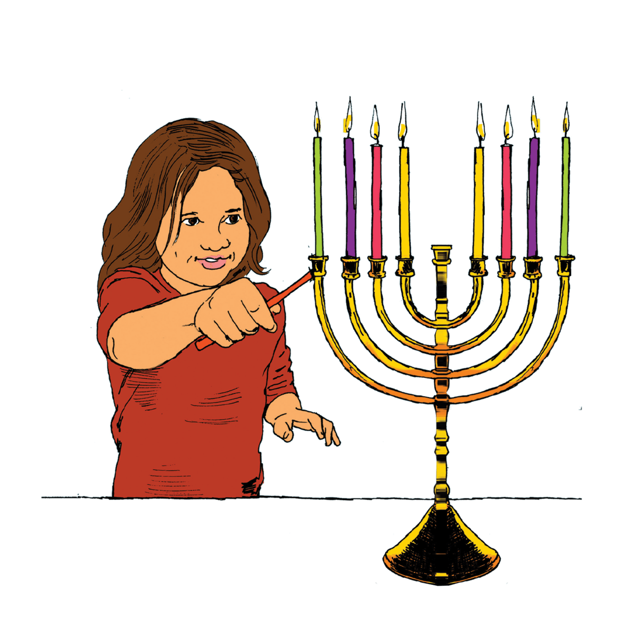 Hanukkah days blessings for lighting the menorah clipart clip art