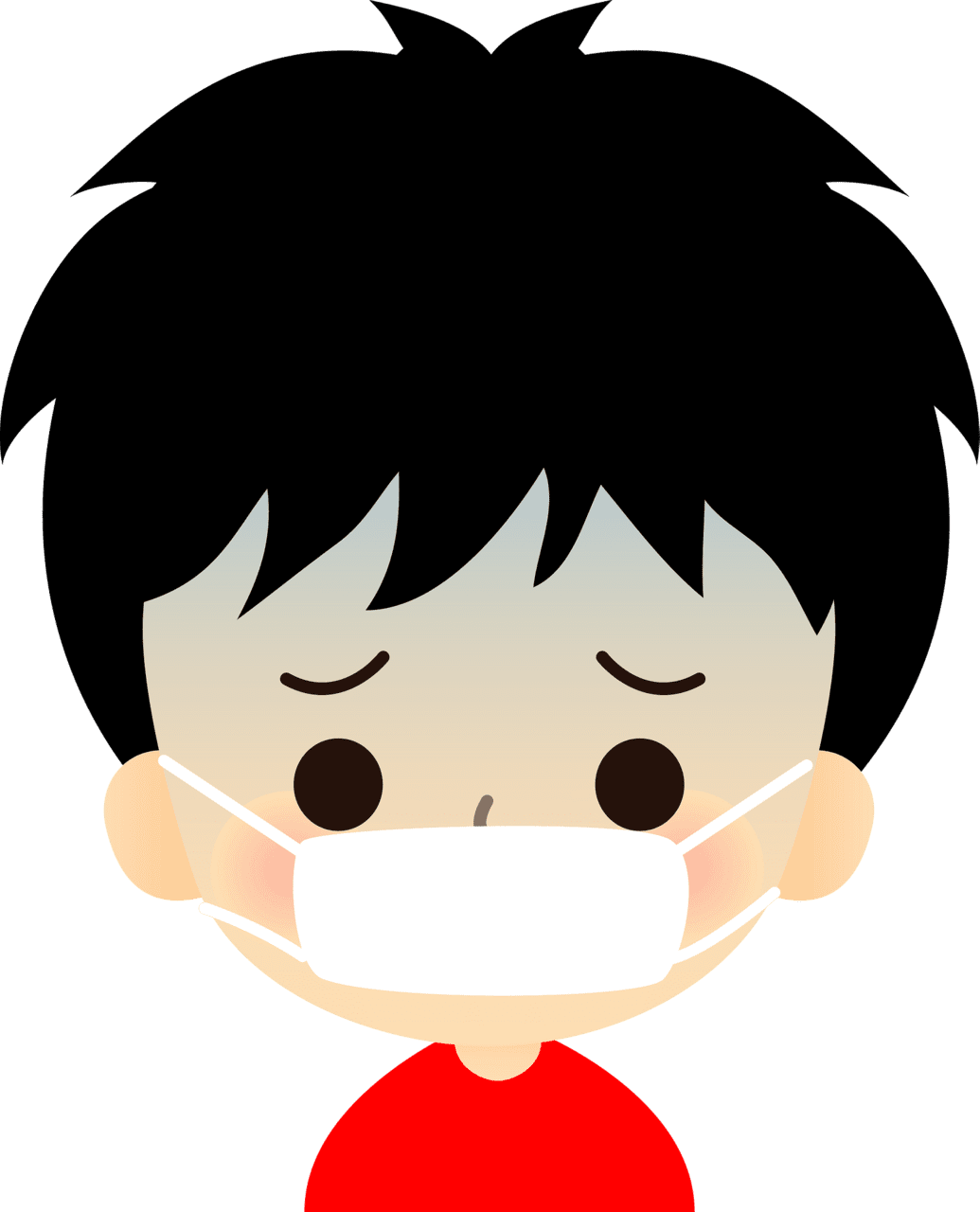 Boy is sick with cold vector clipart images