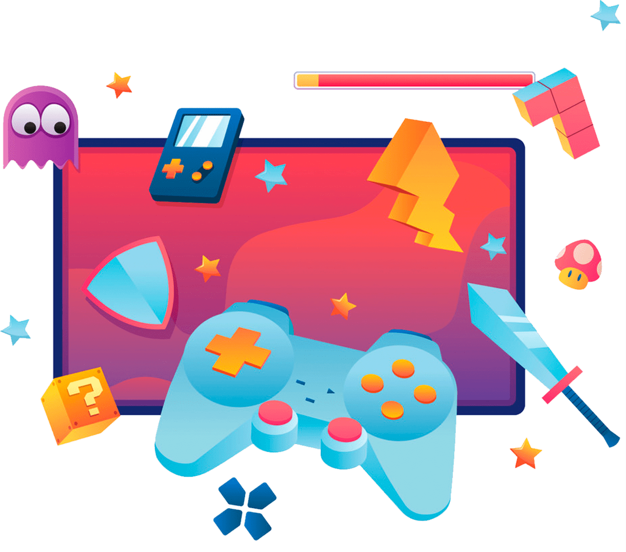 Video games clipart background