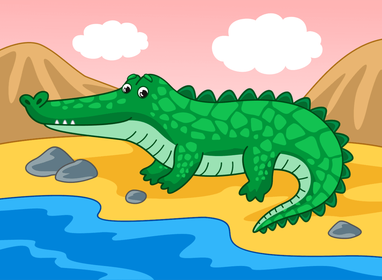 Alli gator digitally made clipart clip art