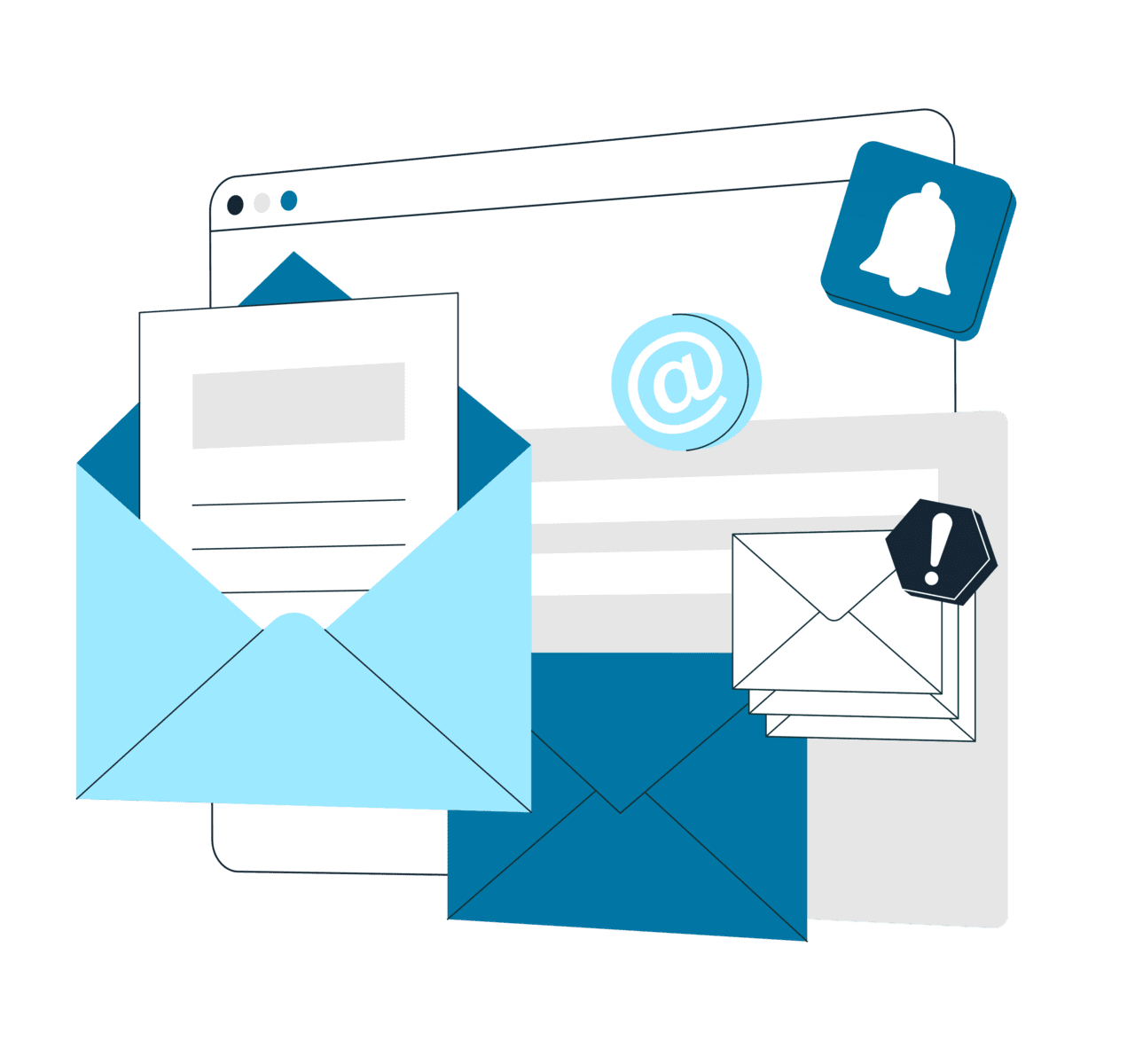 Communicate email market clipart vector