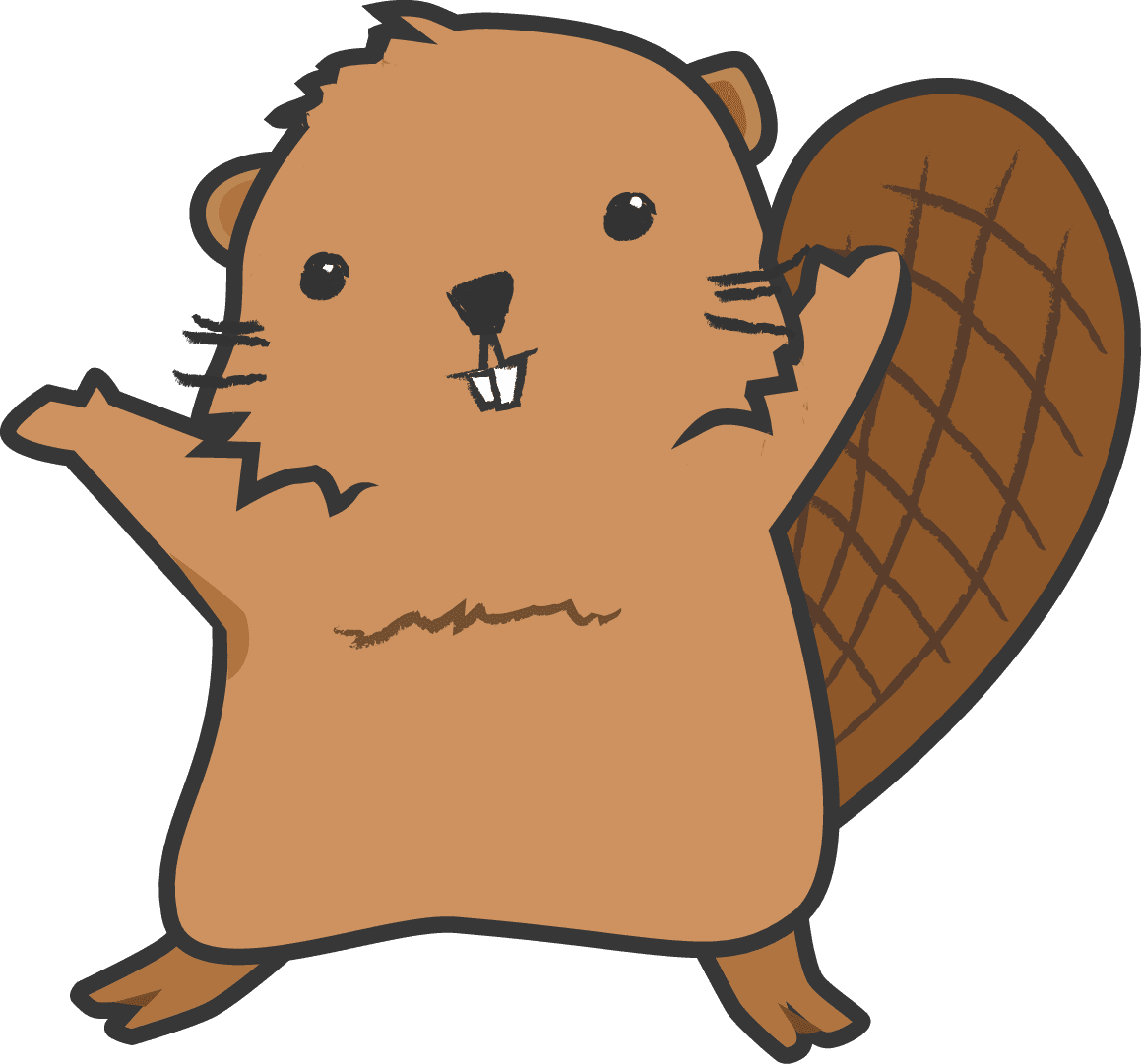 Beaver pin page clipart logo