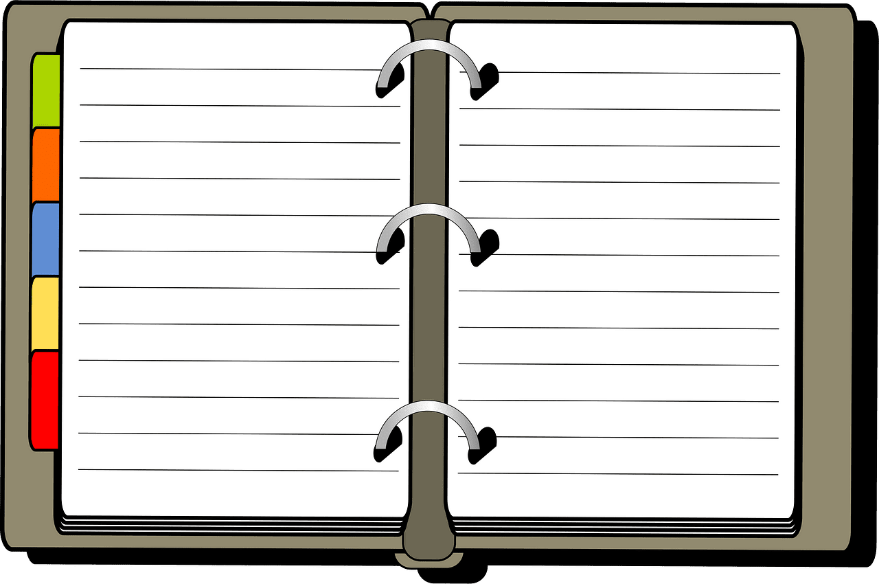 Agenda organizer vector clipart images