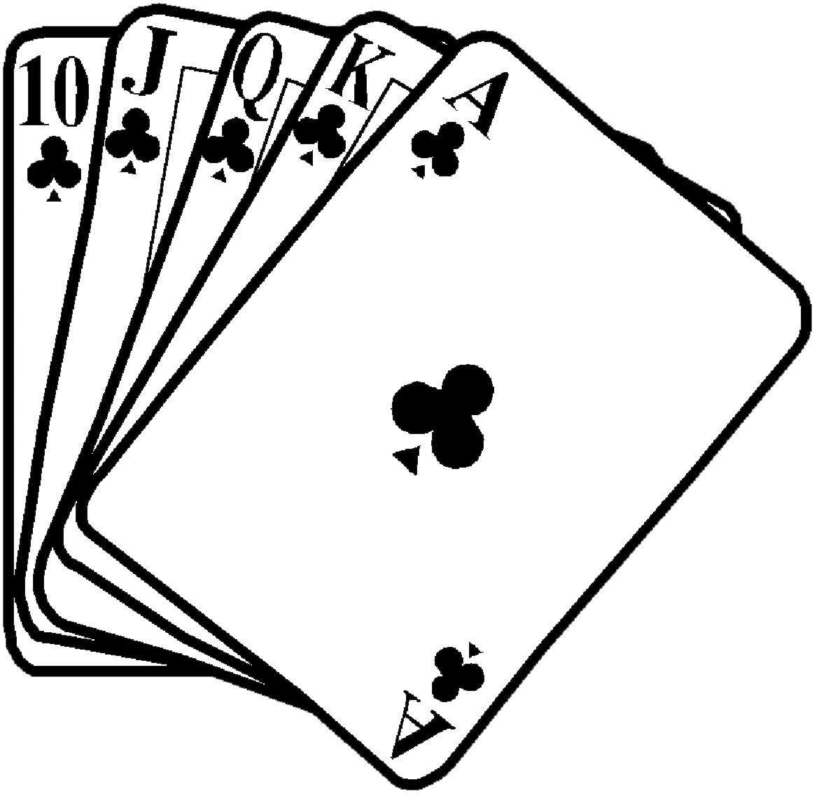 Cards poker hand images clipart