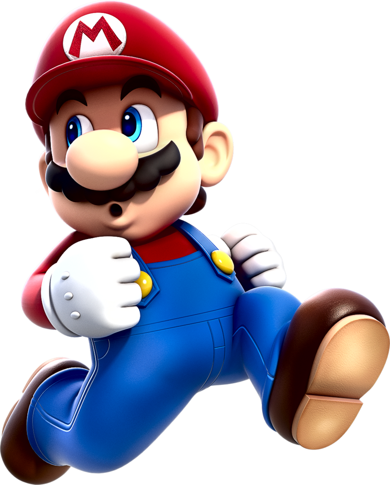 Video games mario running clipart vector