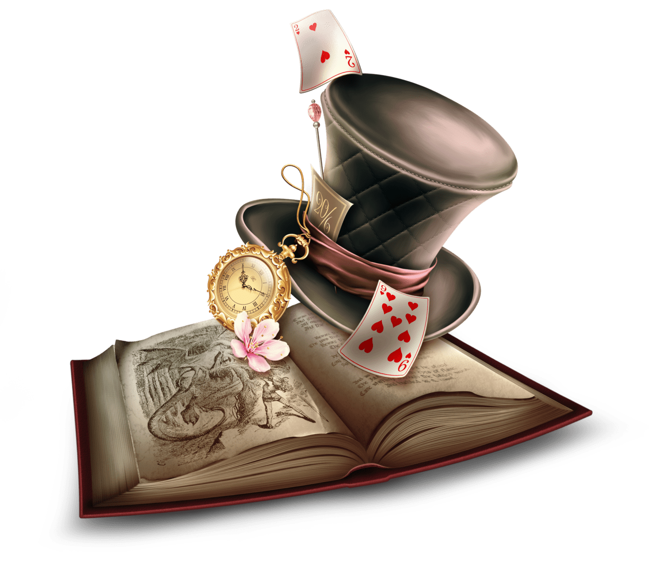 Alice in wonderland page clipart clip art 2