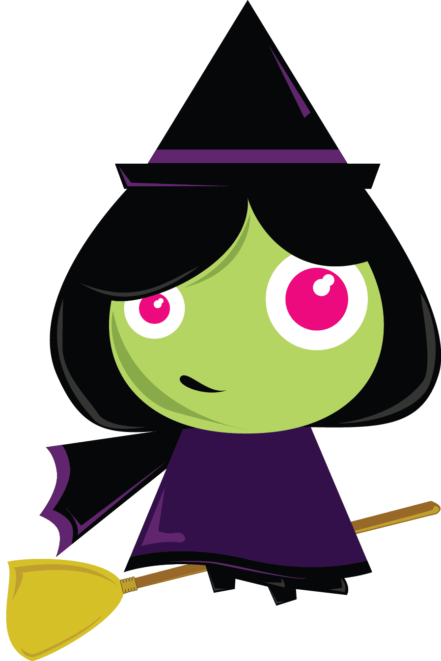 Broom witches clipart logo