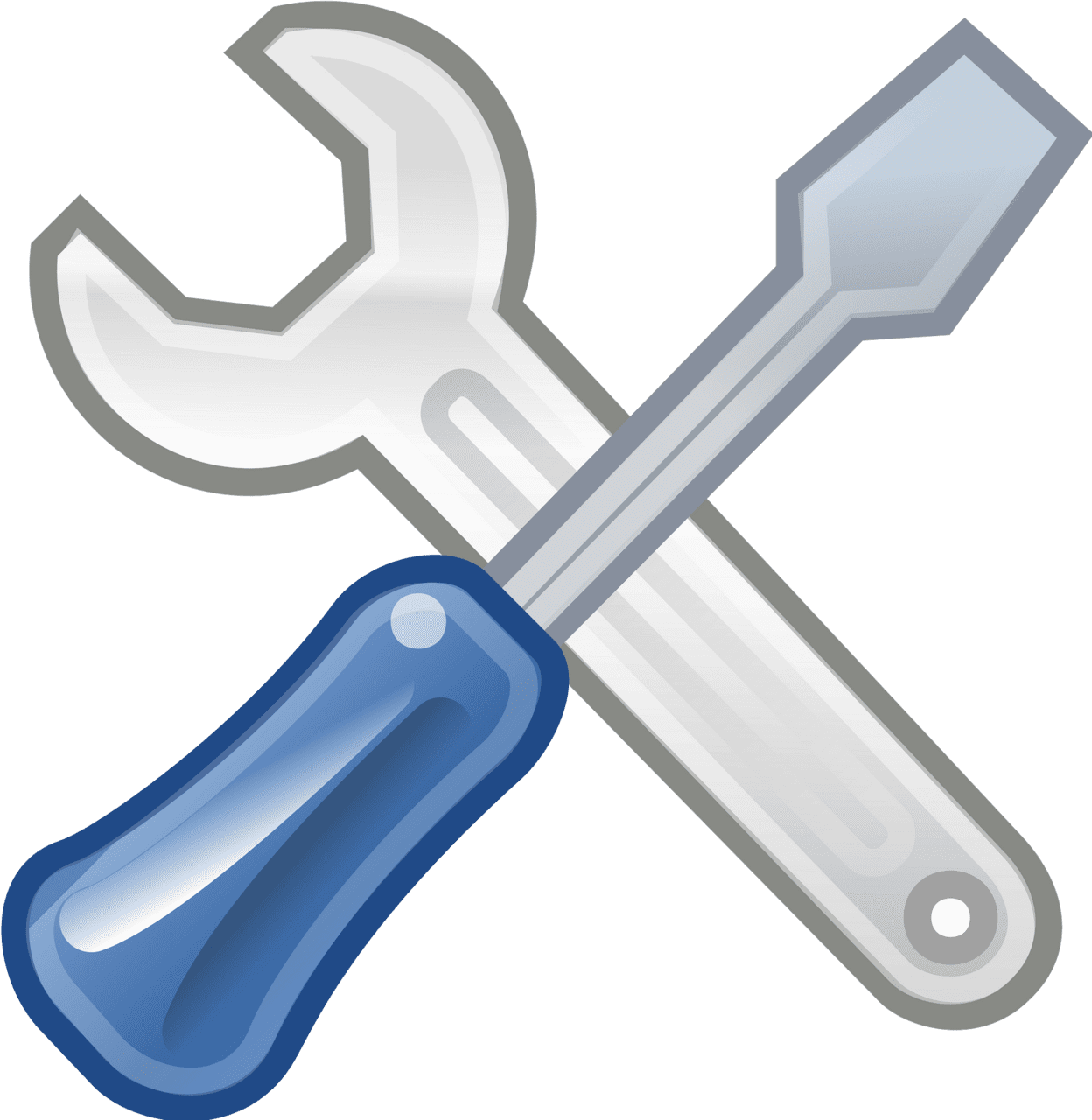 Screwdriver and wrench vector clipart images