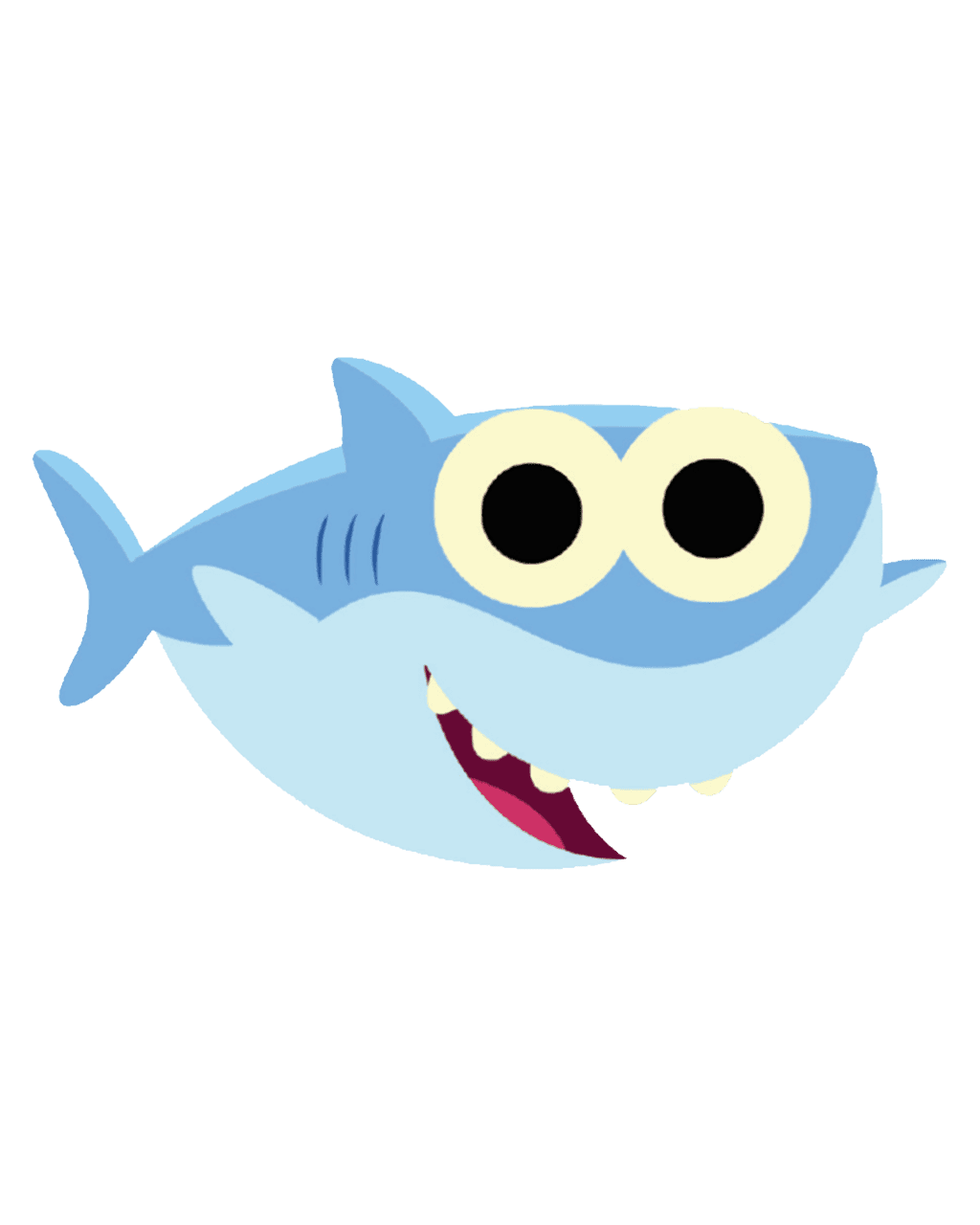 Baby shark pin page clipart background 2