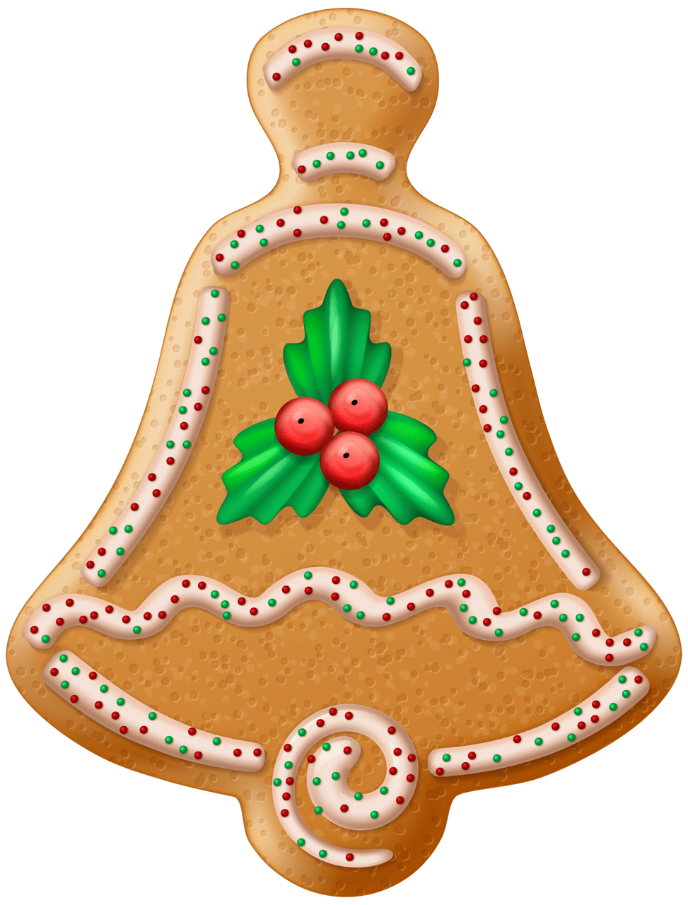 Christmas cookie bell clipart image