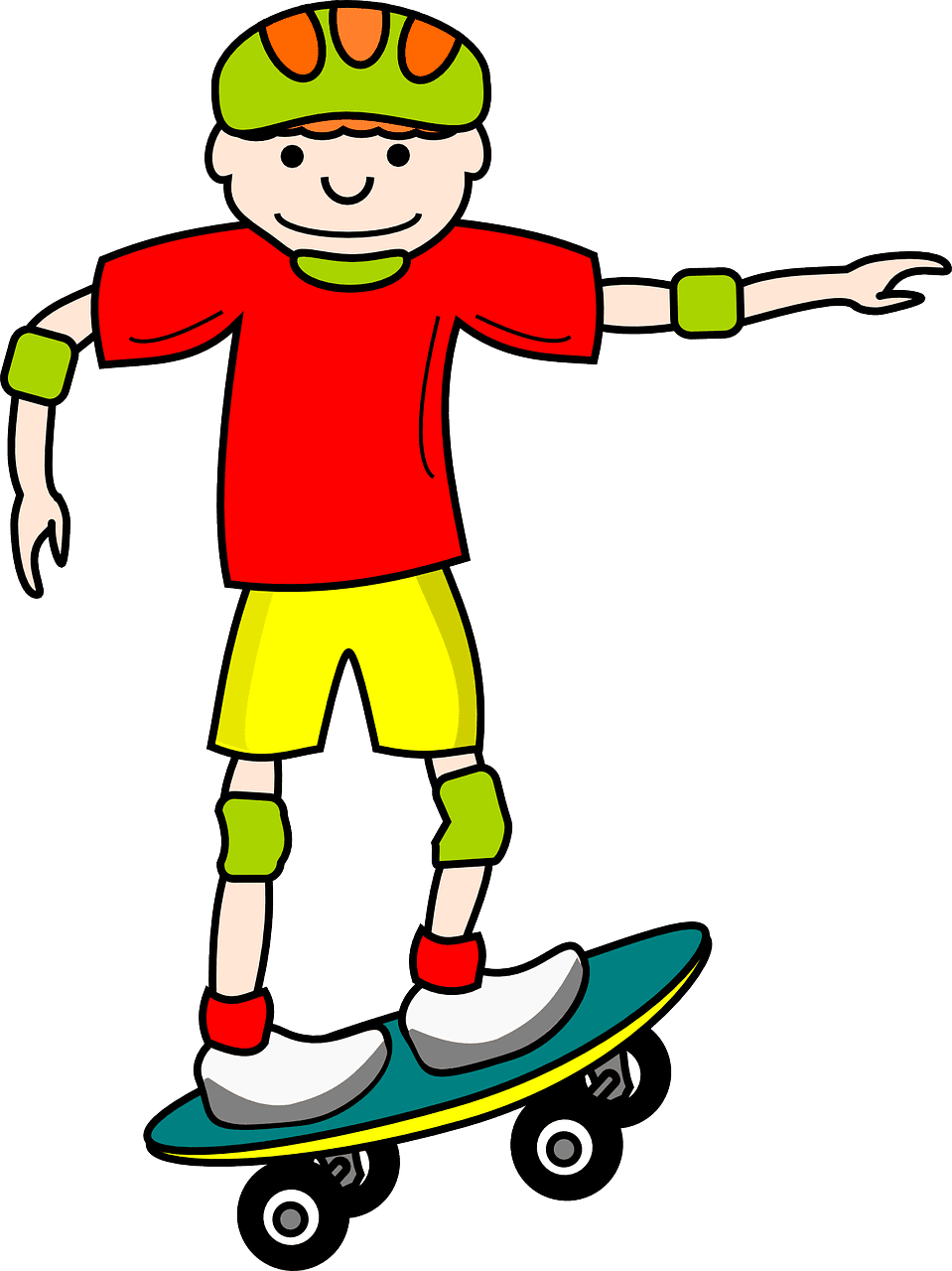 Skateboard board wheeled vector graphic clipart