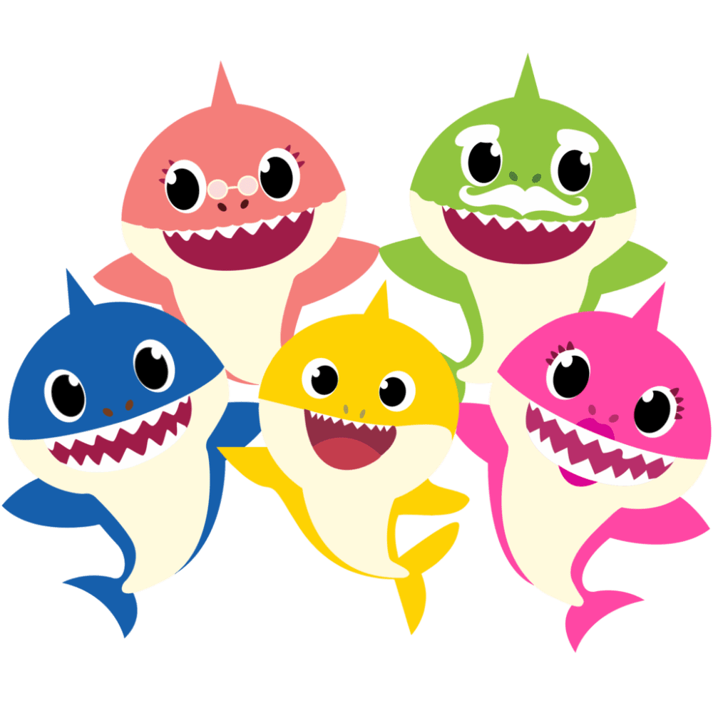 Baby shark pin page clipart free