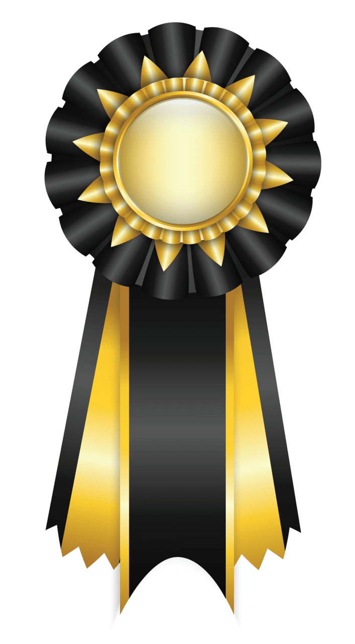 Award black rosette ribbon clipart picture