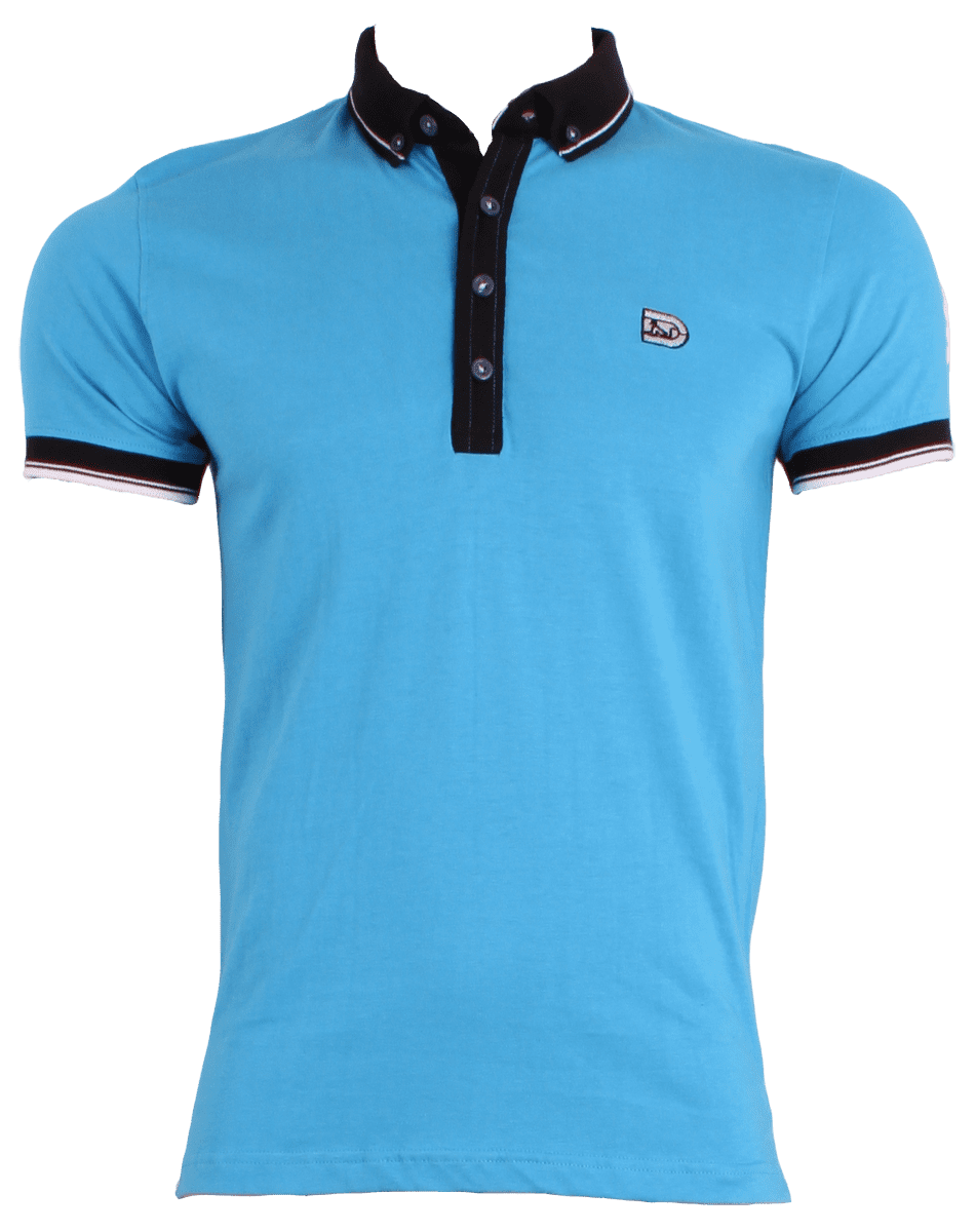 Shirt sky blue men polo image for clipart