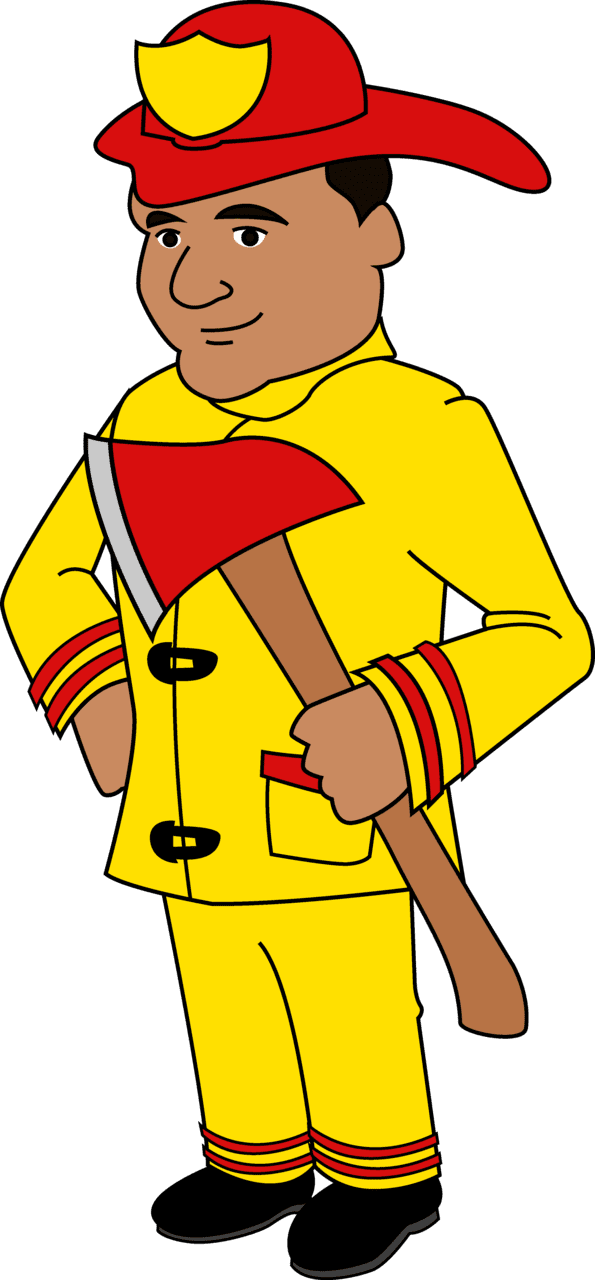 Fireman pin page clipart picture