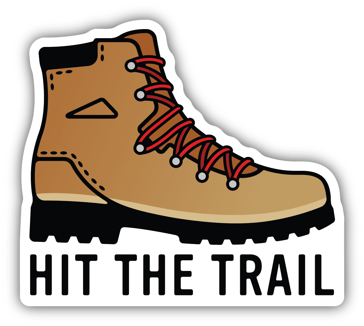 Stickers northwest hik boot hit the trail sticker clipart picture