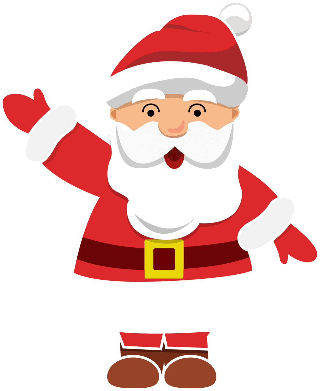 Santa waving vector clipart images