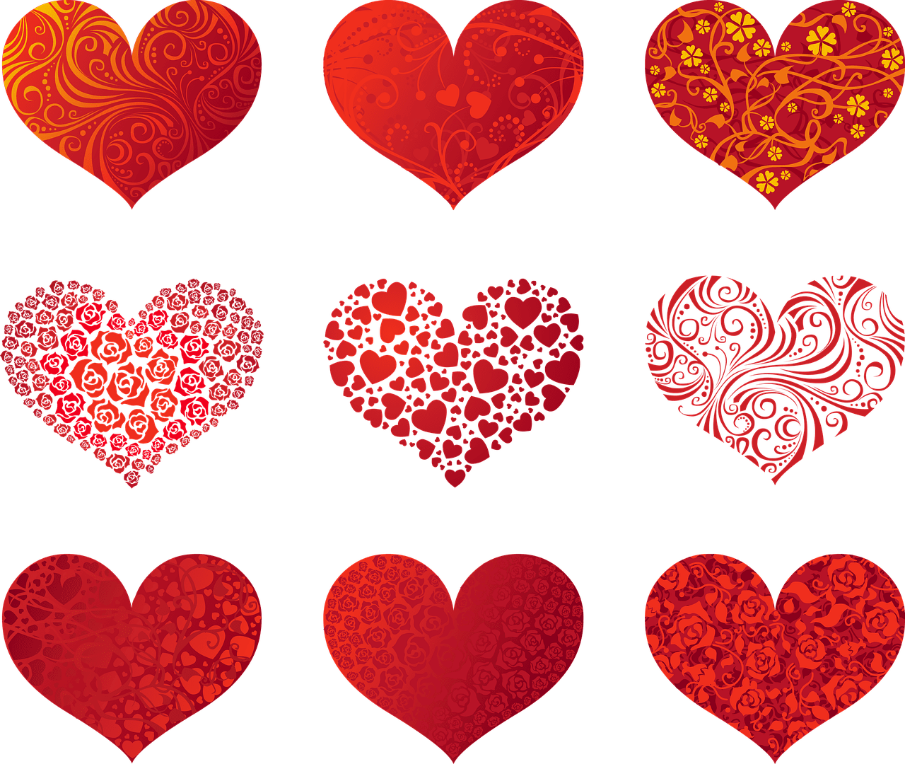 About love hearts romantic image clipart