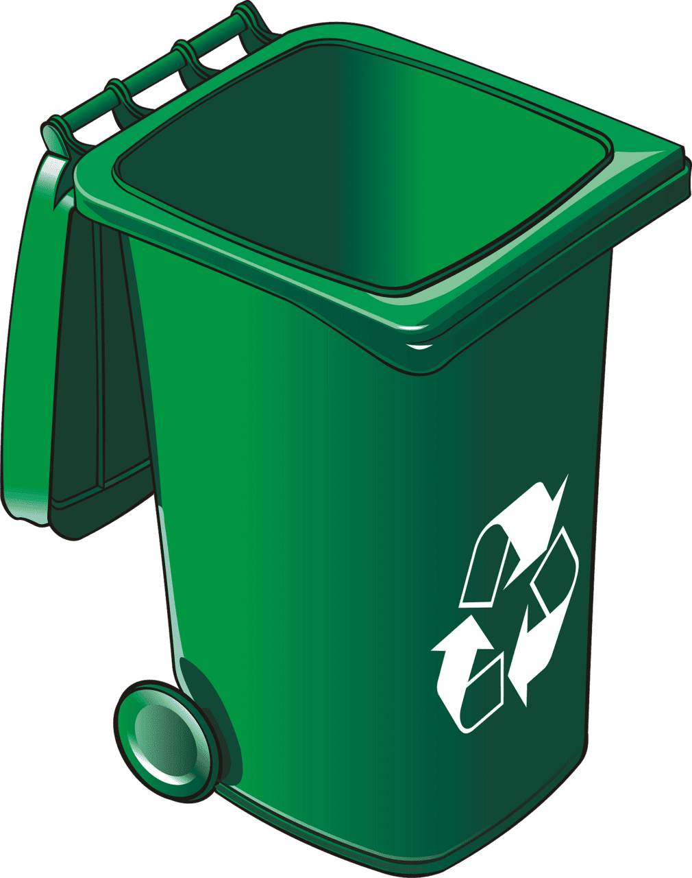 Garbage can trash vector clipart images