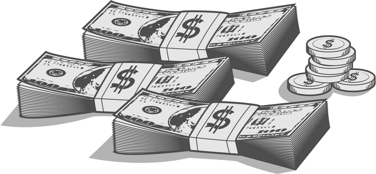 Money dollar bill vector clipart images