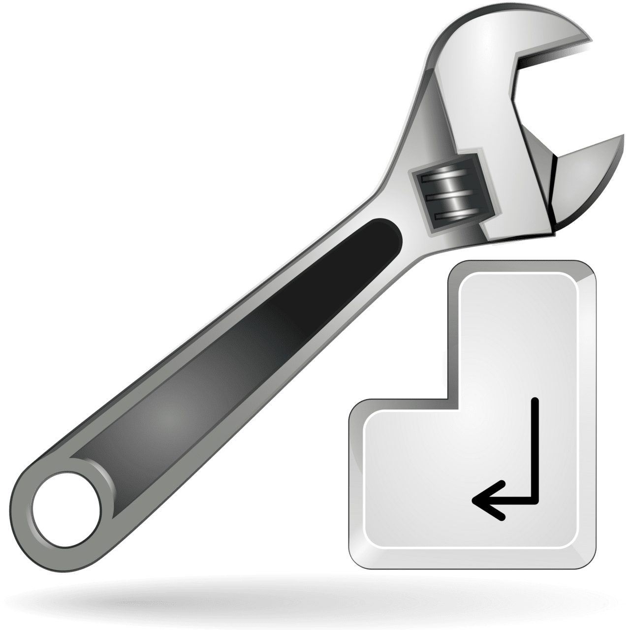 Wrench oxyg actions configure shortcuts clipart logo